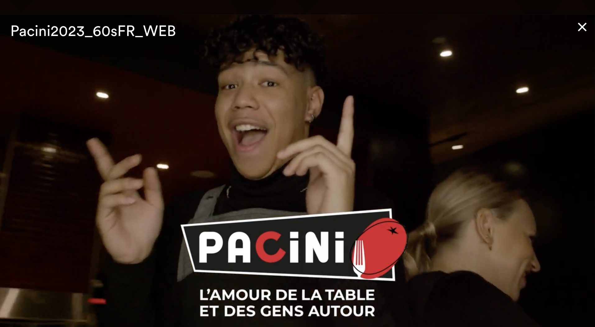 Publicité Pacini - Bye bye 2023